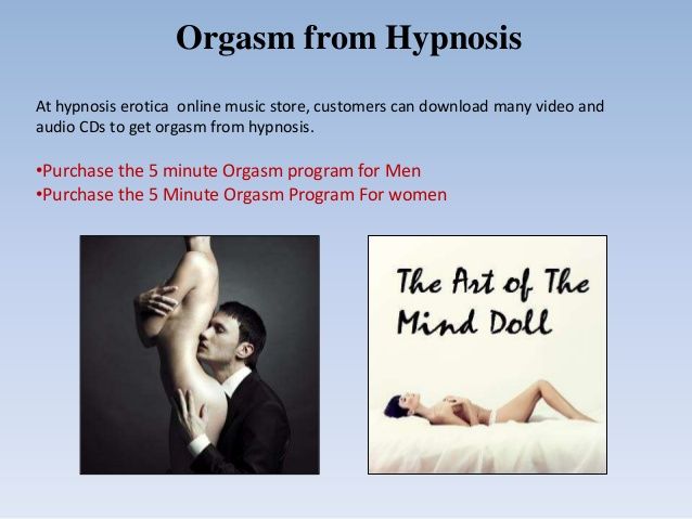Hypnosis orgasm men