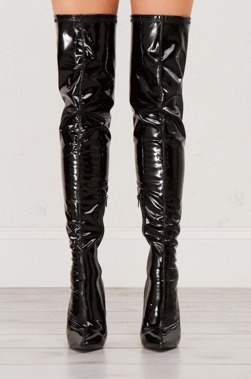 Cosmos reccomend Latex thigh high boots