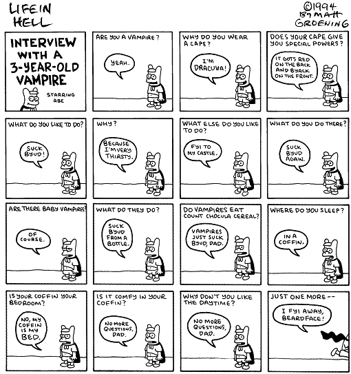 Life in hell conic strip