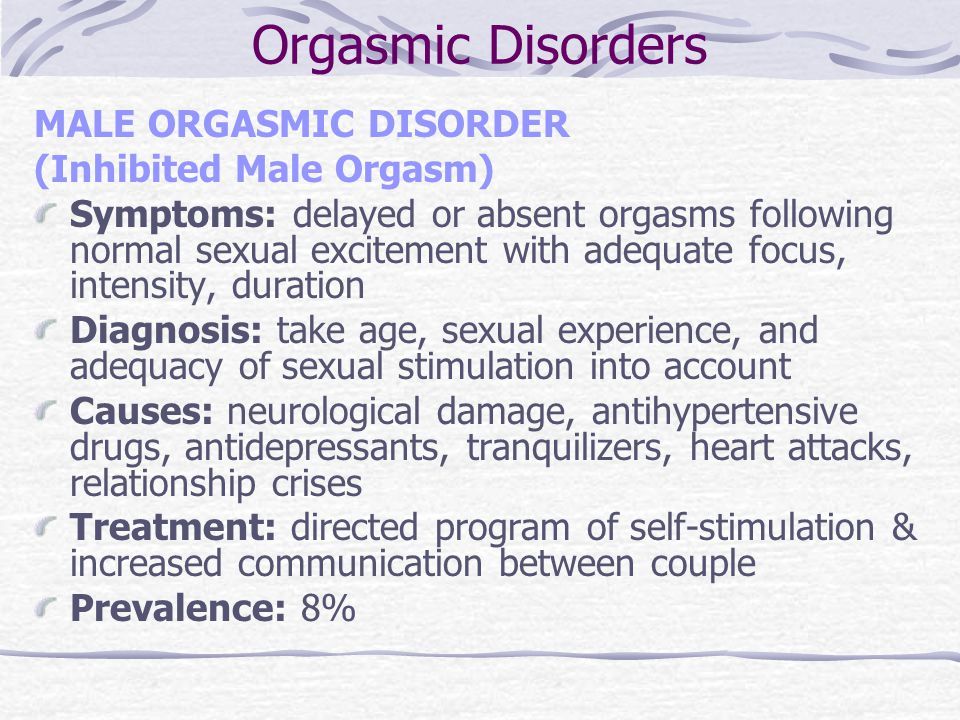 Undertaker reccomend Male orgasm disorder