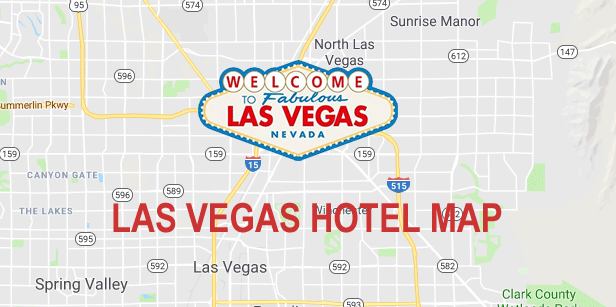 Map of las vegas strip that includes shows