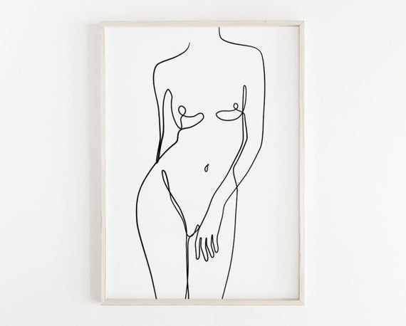 Nude women line art