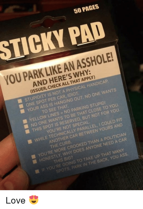Park like an asshole com