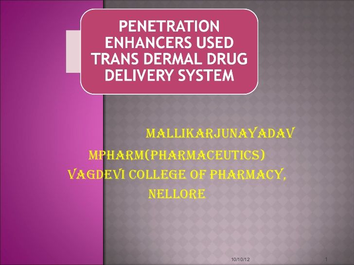 Penetration enhancer in transdermal drug delivery system