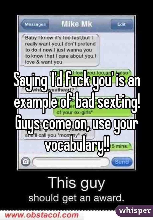 Green T. reccomend Sexting examples to say to guys