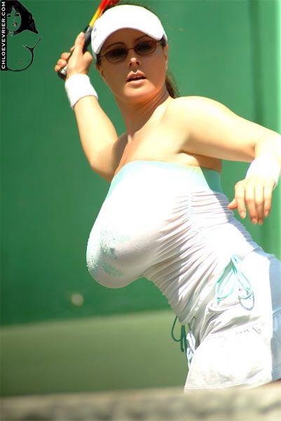 Big breasted asian tennis star